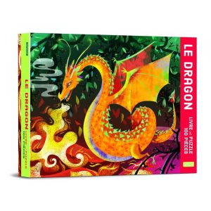 Puzzle 100 pièces avec livre : Le dragon - Garçon