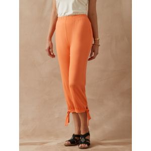 Daxon Pantalon by - Pantacourt esprit sarouel maille fluide