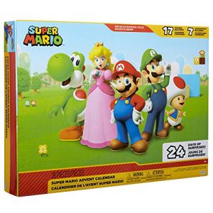 Super Mario Calendrier de lAvent - Nintendo - 24 Surprises - 17 Figurines Articulées 6 Cm - 7 Accessoires
