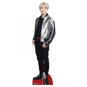 Star Cutouts Figurine en carton taille reelle BTS Bangtan Boy Silver Jacket r Park_Ji_Min (Star Mini) 90cm