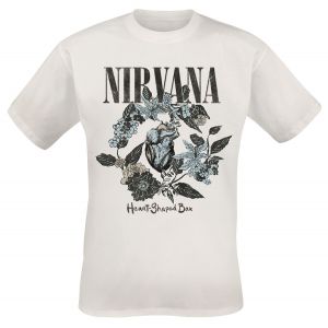 Image de Nirvana Heart Shape Box Homme T-Shirt Manches Courtes Blanc XXL 100% Coton Regular/Coupe Standard