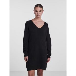 Pieces Robe Col V Manches Longues Juliana Noir - Noir - M - Femme - Robes - Boutique Seven's