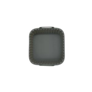 Fackelmann 42689 Panier Silicone, Moule pour friteuse à air Chaud, Moule pour friteuse sans Huile, Gris, 17x17x6.5 cm