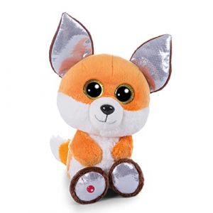 Nici Glubschis : L&rsquo;Original &ndash; Renard en Peluche Runizzi Glubschis 15 cm I Doudous Renards Assis avec de Grands Yeux Scintillants I Doudou Animal pour Les Amateurs de Peluches 47695
