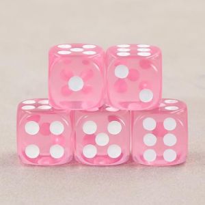 Epic forge Lot de 5 Dés 6 Faces- Rose Transparent