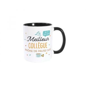MUG C&Eacute;RAMIQUE NOIR MEILLEUR COLL&Egrave;GUE 30CL