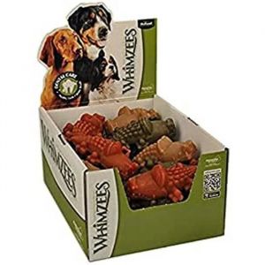 Whimzees Friandises Pour Chiens - Alligator - Grand - 30 Pi&egrave;ces - V&eacute;g&eacute;tarien - Sans Gluten - Soin Dentaire - L&eacute;gume