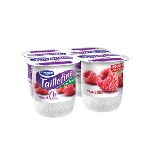 Danone Taillefine Framboise 0% - Les 4 pots de 125g