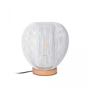 Lampe boule filaire à poser 26 cm Blanc T HOME DECO LIGHT