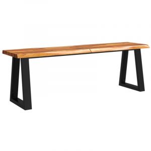 VidaXL Banc avec bord vivant 140 cm bois d'acacia massif