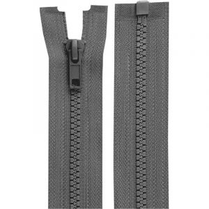 Cyclingcolors 2x Fermeture Éclair N°5 30 Cm Tirette Curseur Polyester Extrémité Ouverte Maille Glissière Vêtement, Gris Mat