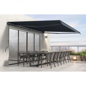 Store banne monobloc Gris vecchio 4m x 3m