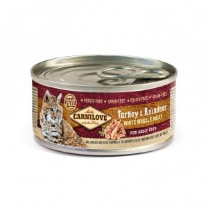 Carnilove Boites chat Adult Turkey & Reindeer Contenance : 12 boites de 100 g