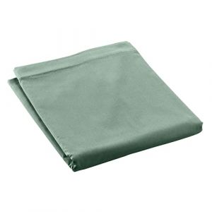 Douceur d'int&eacute;rieur, Drap Plat (240 x 300 cm) Percaline Tilleul, 100% Coton