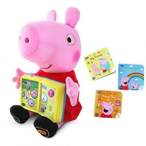 Vtech 80-552222 Peluche Interactive Pig Apprenez avec Les diverlivres Peppa, Couleur, Unique (80-552222)