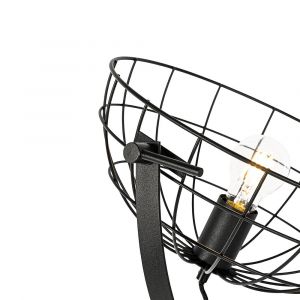 Qazqa Lampadaire industriel trépied noir 35 cm orientable - Hanze