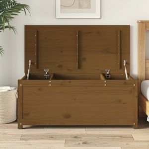 VidaXL Bo&icirc;te de rangement Marron miel 110x50x45,5cm Bois massif de pin