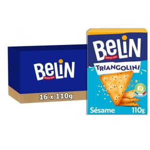 Belin 16 Paquets de Crackers Triangolini 110g A Partager entre Amis ou en Famille pour les Apéros Lot de 16x110g