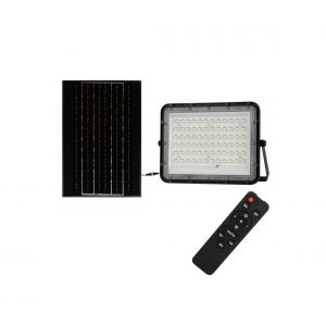 Image de V-TAC VT-120W Spot led noir avec panneau solaire 15W et télécommande Projecteur led avec batterie remplaçable 4000K Câble 3m - 7826 - Noir