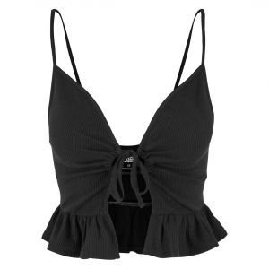 Image de Urban classics D&eacute;bardeur &agrave; volants en piqu&eacute; gaufr&eacute; femme