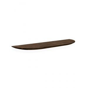 Étagère arrondie en bois de sapin flottant marron foncé 160cm
