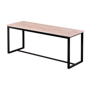 Banc en bois avec structure en m&eacute;tal noir collection DARYL. Style industriel