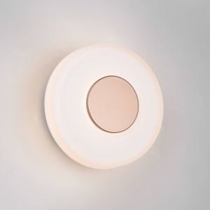 Trio Lighting Applique murale LED Celeste, brun/blanc, Ø 22 cm verre à intensité variable