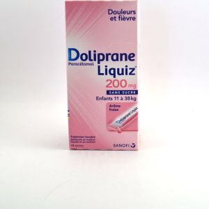 Sanofi Doliprane Liquiz 200 mg - 12 sachets suspension buvable