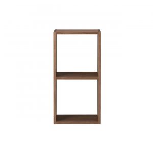 &Eacute;tag&egrave;re &eacute;troite en noyer ‐ 2 niveaux (Dont Eco‐part. 0,82 &euro;)