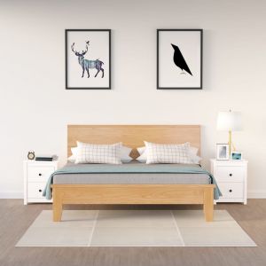 VidaXL Tables de chevet 2 pcs Blanc 50x35x61,5 cm Bois de pin massif