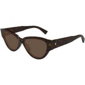 Bottega Veneta Femme BV1319S 002 Lunettes de soleil Ac&eacute;tate Havane Marron Cat Eye