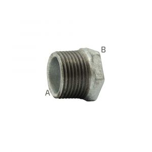 Multitanks Réduction simple male/femelle en fonte maléable galvanisé - Ø A: 2'' Ø B: 3/4''