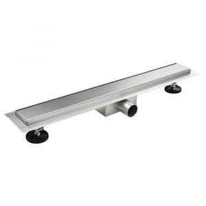 DALA Caniveau de douche Italienne inox L.100 cm avec siphon anti-odeurs + filtre, drainage performant