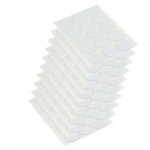 Image de Emuca Lot de 150 pastilles adhésives D. 20 mm en finition blanc - 4026615