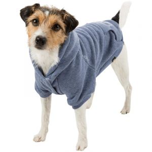 Image de Trixie Manteau sweat à capuche pour chien Flensburg Bleu - Taille XXS longueur 24 cm