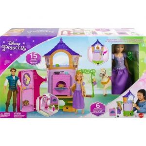 Mattel Coffret Grande Tour De Raiponce - Poupée Mannequin Disney Princesse Raiponce - 15 Pieces - Set Jouet Fille Et Une Carte Animal