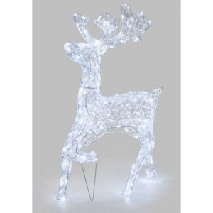 Lotti Renne lumineux &eacute;l&eacute;gant 85CM 200 LED blanc froid fixe ext&eacute;rieur professionnel