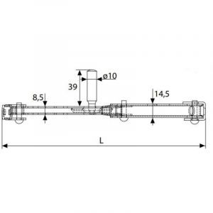 Torbel Bras de projection pour persienne longueur 500 mm gauche B0360616