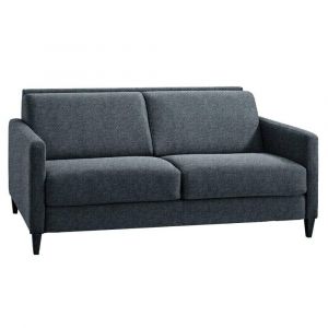 Image de Italian Spirit Canapé convertible ouverture RAPIDO OSLO tweed bleu azur couchage 140*197*14cm Sommier lattes RENATONISI