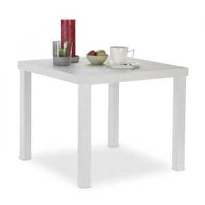 Image de Relaxdays Table d'appoint blanche carrée - 4052025295943