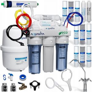 Azura home design Osmoseur domestique 6 étapes de filtration AV RO6 + 3 jeux de cartouches (11 pièces)
