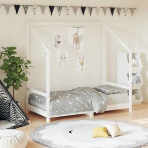 VidaXL Cadre de lit pour enfant blanc 80x160 cm bois de pin massif 835710