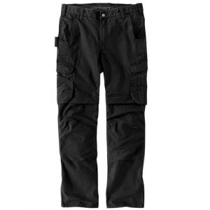 Carhartt Steel Rugged Flex Relaxed Fit Ripstop Pantalon Cargo Double Devant Utilitaire de Travail, Noir, 34W x 34L Homme