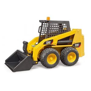 Bruder chargeur compact cat jaune avec pelle avant et bras fonctionnel - vehicule chantier 1:16 - plastique de qualite