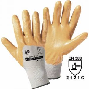 Image de Worky Gants tricot coton Flex-Nitril 1496C Coton avec revêtement en caoutchouc nitrile Taille 9