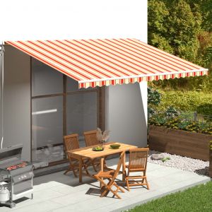 VidaXL Tissu de remplacement pour auvent Jaune et orange 5x3 m