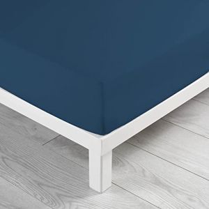 Drap Housse 180 x 200 Cm 100% Coton Bio Biolina Bleu Nuit