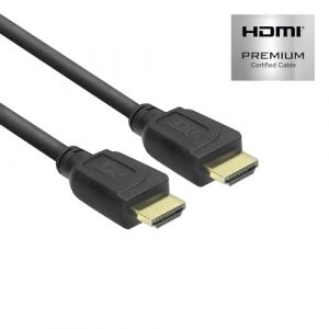 ACT AK3942 Câble HDMI 1 m 4K @ 60 Hz HDMI Premium 2.0 Haute Vitesse 18 Gbit/s, Prend en Charge Arc, HDR, HDCP 2.2, Compatible avec PS5/PS4, HDTV, PC