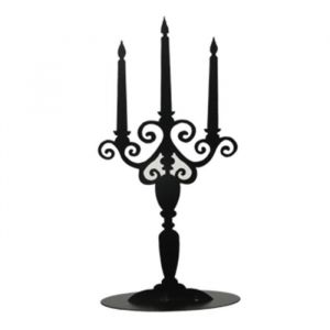 Chandelier 3 branches métal 22x8.5x50.5cm noir - générique 284290