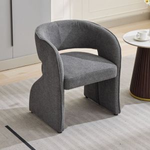 Fauteuil, canapé simple, convient pour salon/chambre/bureau, 1 pièce, tissu chenille, gris
